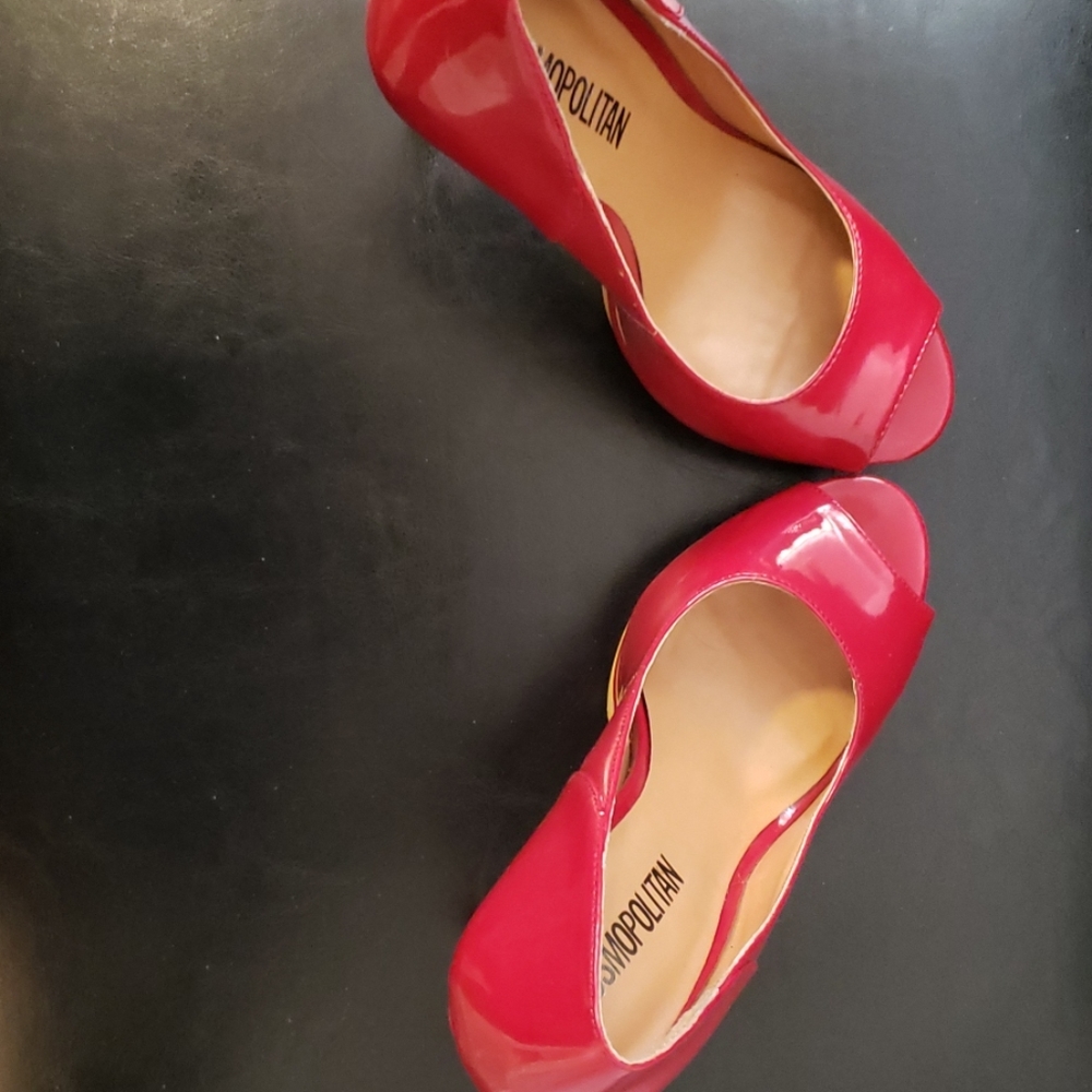 Red Peep Toe Stilettos